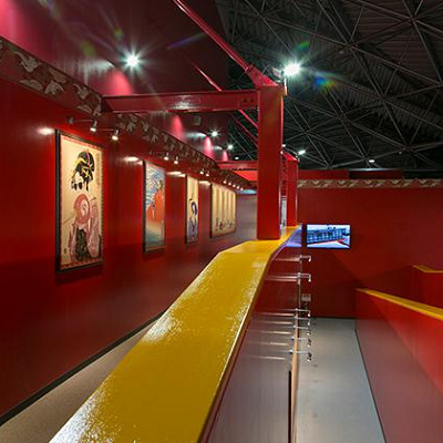 富士飛行社の建物内