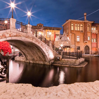 ディズニーシーの人気写真スポットでもある