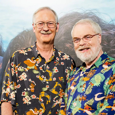 ジョン・マスカーさん（右）とロン・クレメンツさん（左）