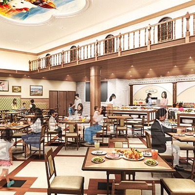 館のレストラン　ダイニングホール