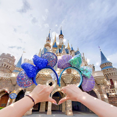 ディズニーカチューシャでハートを作ろう！