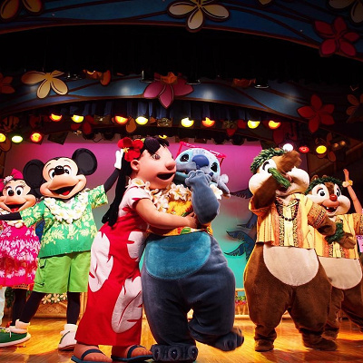 ランチショーのリロのルアウ＆ファン