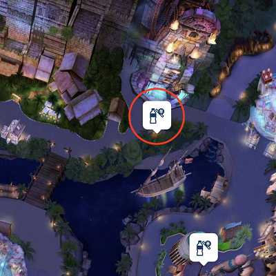 ロストリバーデルタの自販機の場所