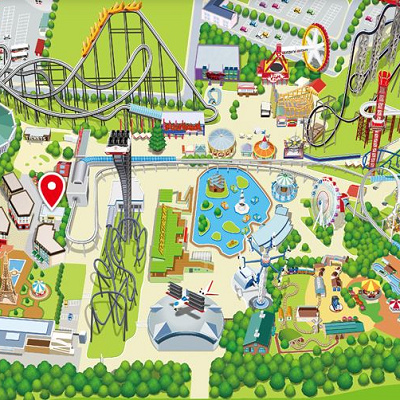 「リサとガスパールタウン」の地図