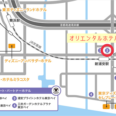 オリエンタルホテル東京ベイの周辺地図