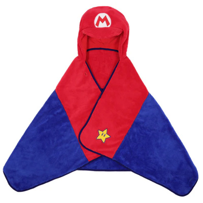 マリオフード付きポンチョ