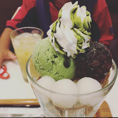 抹茶白玉パフェ