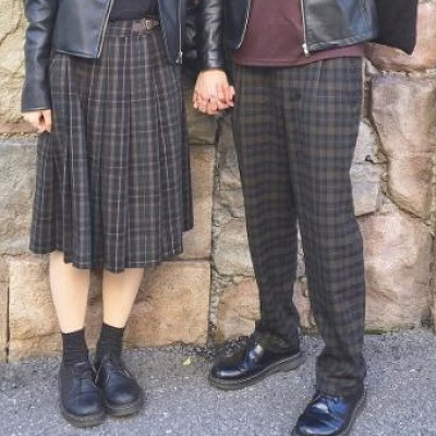 チェック柄でおそろい