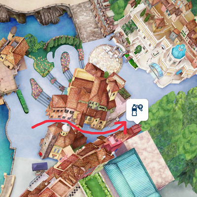 メディテレーニアンハーバーの自動販売機の場所