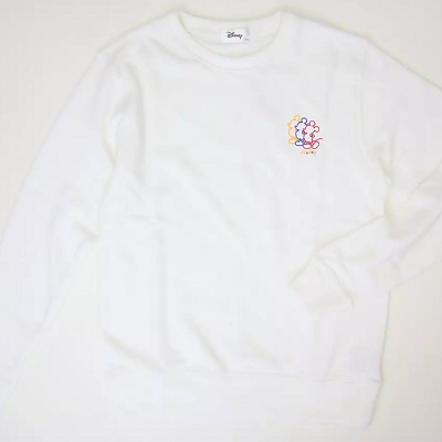 ミッキー親子ペア トレーナー（大人用・ホワイト）
