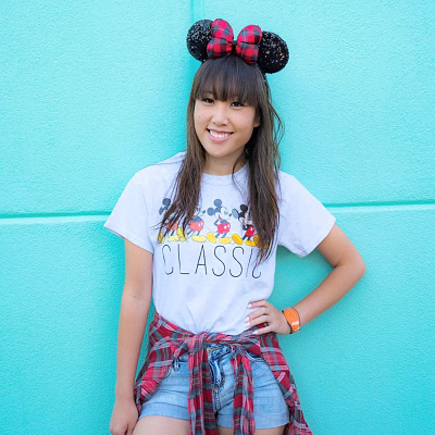 ミッキーTシャツコーデ①