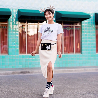 ミッキーTシャツコーデ③