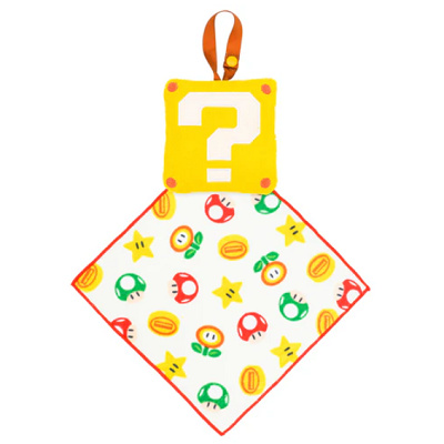 ハテナブロックポーチ付きミニタオル