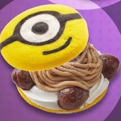 ミニオンクッキーサンドモンブラン（ユニバハロウィンフード2023）