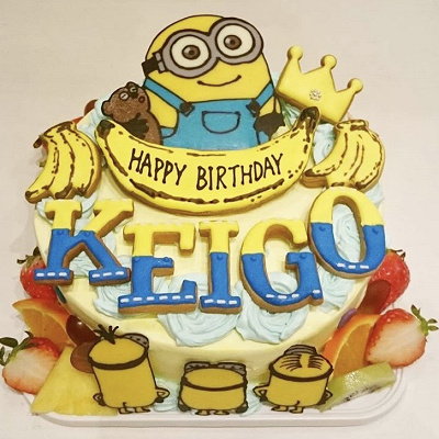 ミニオン手作り誕生日ケーキ
