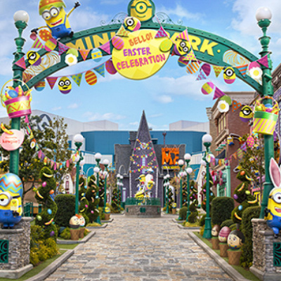 ミニオンパークのイースター装飾