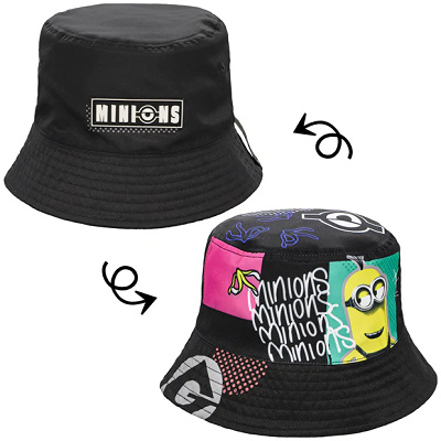 ミニオンのリバーシブルバケットハット