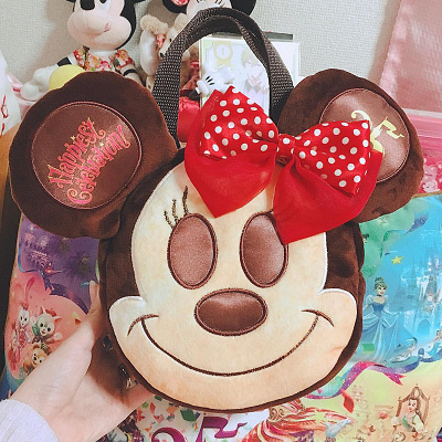 赤リボンのミニーパンバッグ