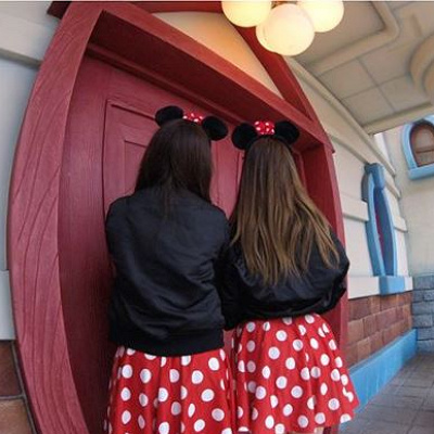 ミニーちゃんコーデあったかミニーちゃんコーデ