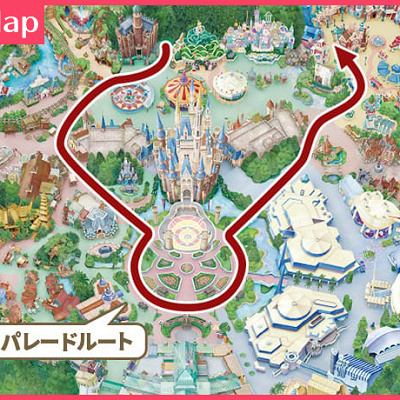 「ミニー、ウィー・ラブ・ユー！」のパレードルート