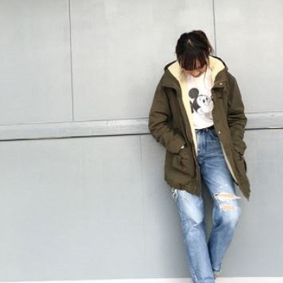 モッズコートコーデ