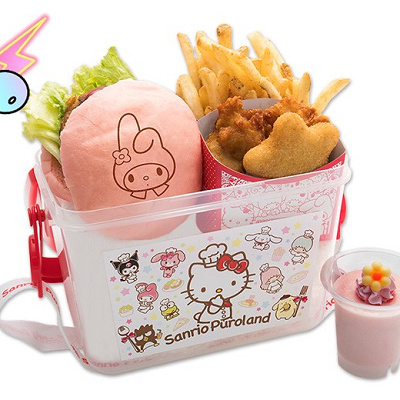 マイメロディの肉厚バーガーバスケット