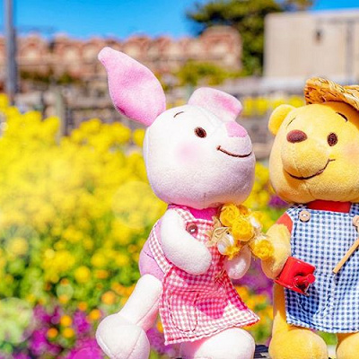 ぬいもーず　コスチューム　着物　ディズニー　さくら　ピンク　ボーイ　ガール ちりめんを使用した桜柄の着物！ディズニーストア「nuiMOs（ぬい