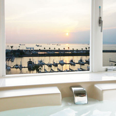 バスルームからのオーシャンビュー