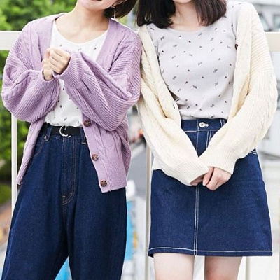 パステルニットカーディガン