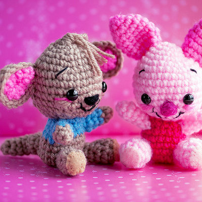 ピグレットとルーの背丈は同じくらい