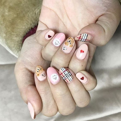 チェック柄アート