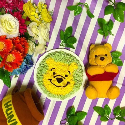 プーさん誕生日ケーキ