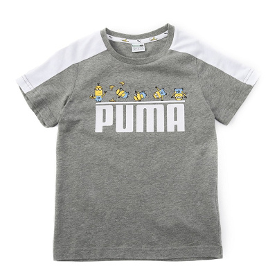 PUMA ミニオンズTシャツ キッズ（グレー）