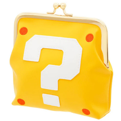 ハテナブロックがま口ポーチ