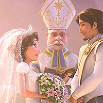 髪を切ったラプンツェルとユージーン