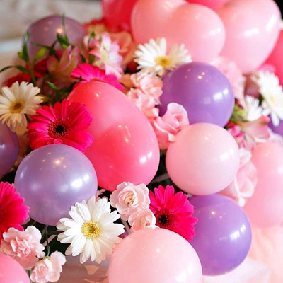 花×風船でラプンツェルの世界観に