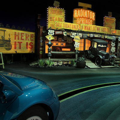 ラジエーター・スプリングスの街並みが再現