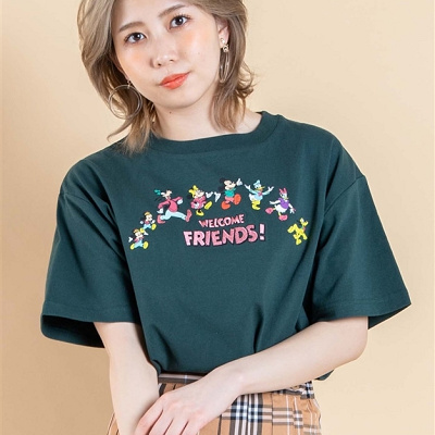 レトロ刺繍Tシャツ