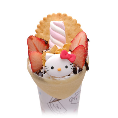 ハローキティ　スクイーズ　ストラップ　ショートケーキ　クレープ　レモン サンリオカフェ クレープ ハローキティ ストロベリーチョコ
