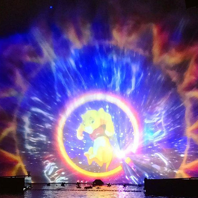 水で作られたスクリーン