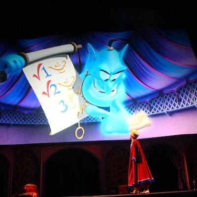 舞台上のシャバーンとジーニー