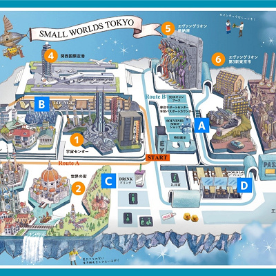 スモールワールズの館内マップ