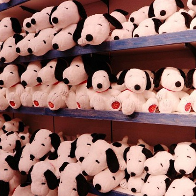 スヌーピーのぬいぐるみ