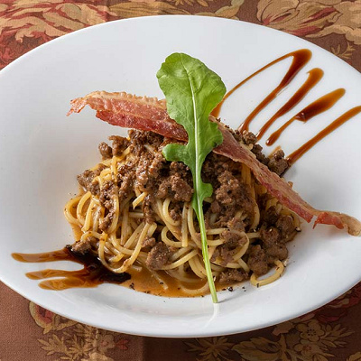 スパゲッティ、牛肉のラグーソース