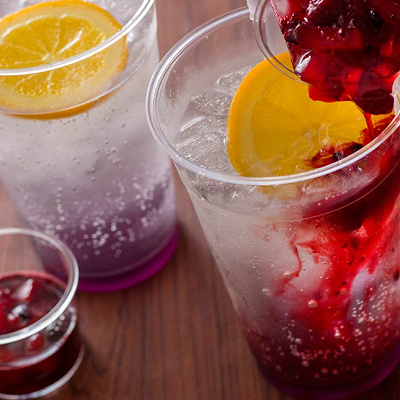 スパークリングドリンク(バイオレットシロップ)