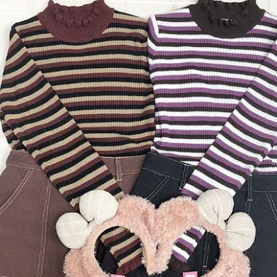 ストライプニット