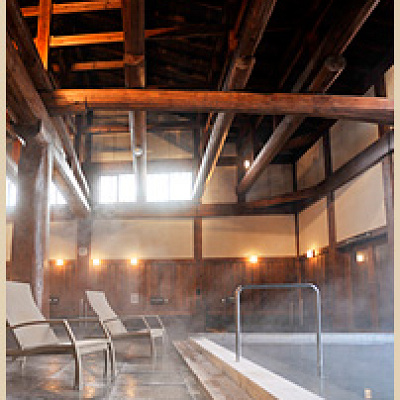 ふじやま温泉内温浴棟の造り