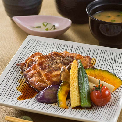 銘柄鶏の竜田揚げ膳