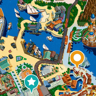 オレンジ色のマークがビリエッテリーナ