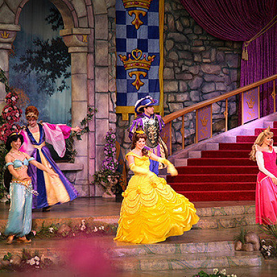 ディズニープリンセスたちが集まるショーも